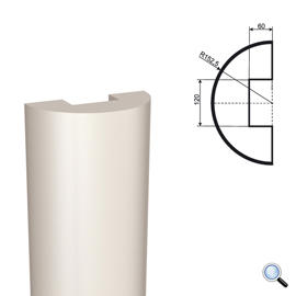 Ствол фасадной полуколонны Lepninaplast КЛВ-305/2 HALF (H=2500мм)
