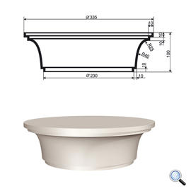 Капитель для фасадной колонны Lepninaplast КЛВ-205/1 FULL