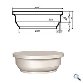 Капитель для фасадной колонны Lepninaplast КЛВ-255/1 FULL