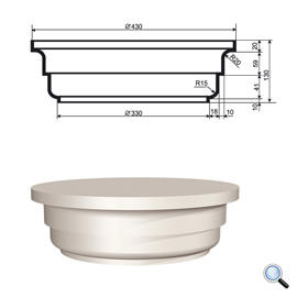 Капитель для фасадной колонны Lepninaplast КЛВ-305/1 FULL