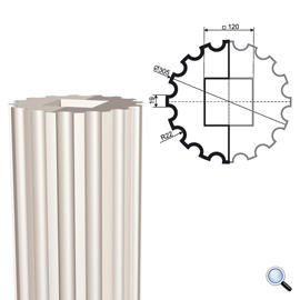 Ствол фасадной колонны Lepninaplast КЛВ-305/3 FULL (H=2000мм)