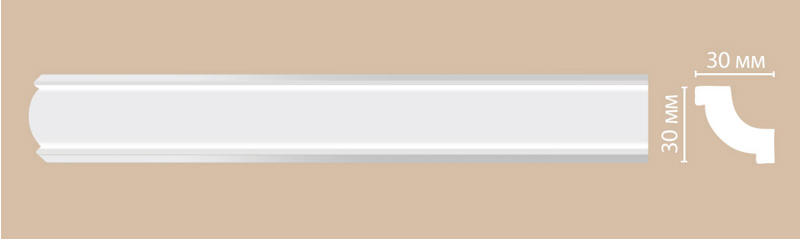 Плинтус потолочный Decomaster 96123 гибкий