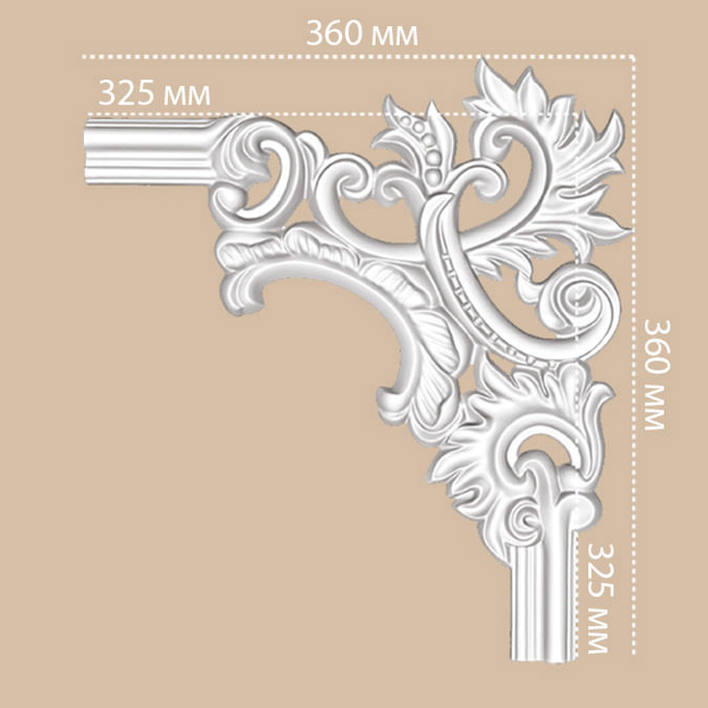 Угловой элемент для молдинга Decomaster 97803-2R
