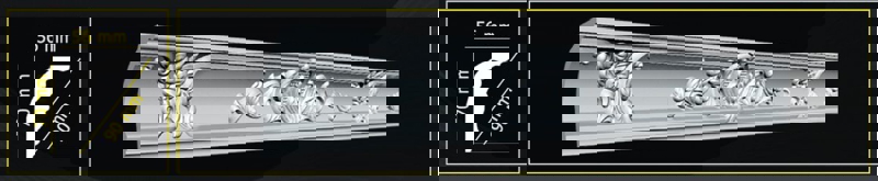 Плинтус потолочный Glanzepol GP-31