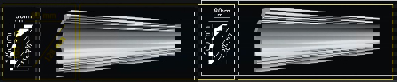 Плинтус потолочный Glanzepol GP-62