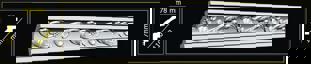 Плинтус потолочный Glanzepol GP-15