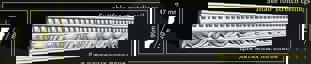 Плинтус потолочный Glanzepol GP-45