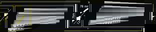 Плинтус потолочный Glanzepol GP-38