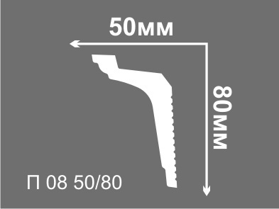 Плинтус потолочный Де-Багет П-08 50/80
