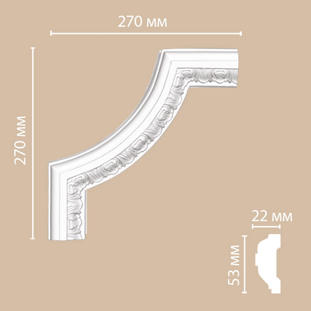 Угловой элемент для молдинга Decomaster DP 8053B