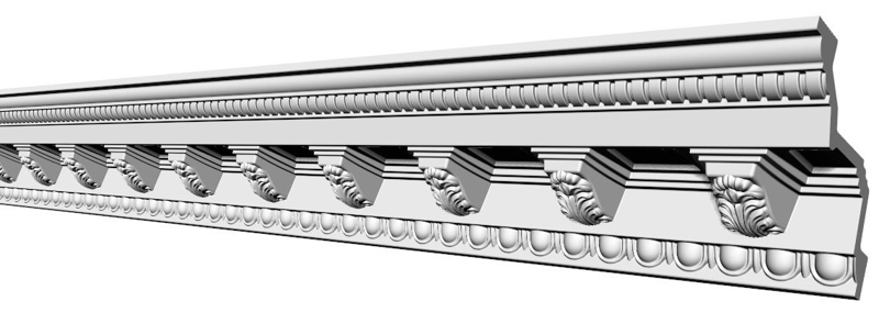 Плинтус потолочный Glanzepol GP-47