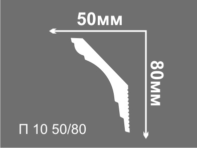 Плинтус потолочный Де-Багет П-10 50/80