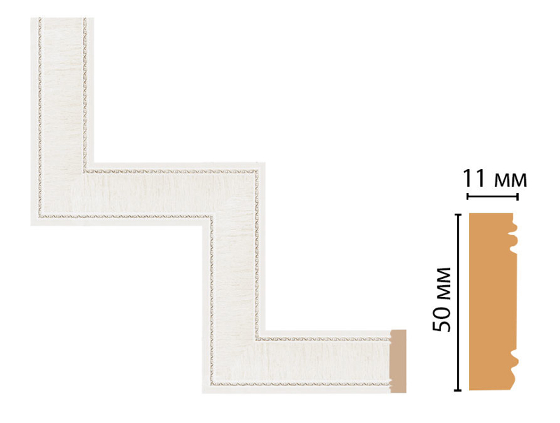 Декоративный угловой элемент для молдинга Decomaster 156-1-7D