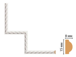 Декоративный угловой элемент для молдинга Decomaster 130-1-7D