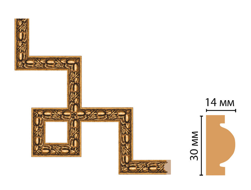 Декоративный угловой элемент Decomaster 157-3-58