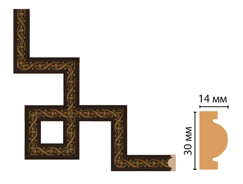 Декоративный угловой элемент Decomaster 157-3-1