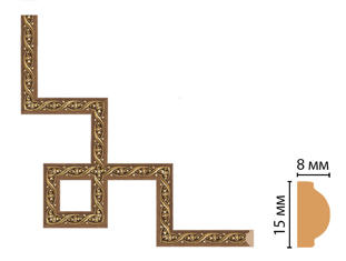 Декоративный угловой элемент Decomaster 130-3-3