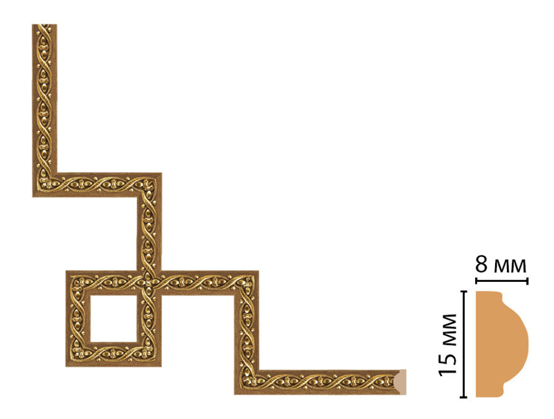 Декоративный угловой элемент Decomaster 130-3-4