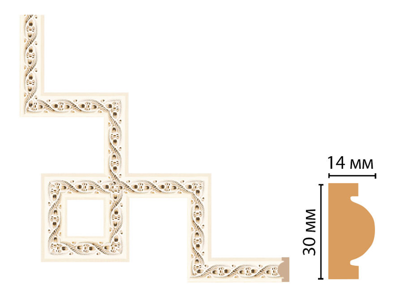 Декоративный угловой элемент Decomaster 157-3-6