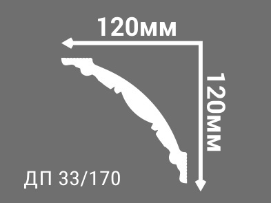Плинтус потолочный Де-Багет ДП 33/170