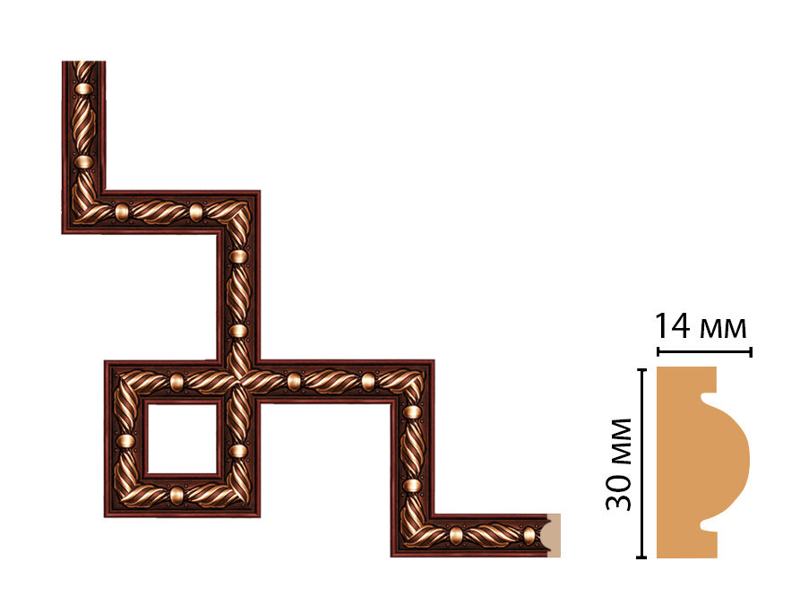 Декоративный угловой элемент Decomaster 157-3-52