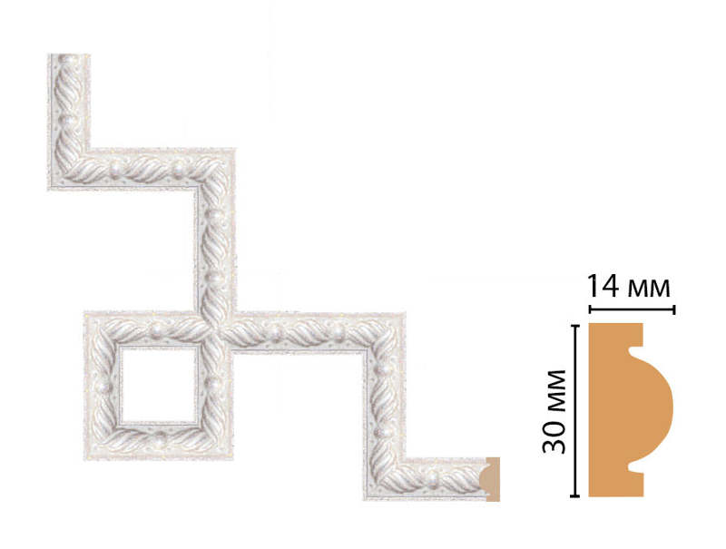 Декоративный угловой элемент Decomaster 157-3-19