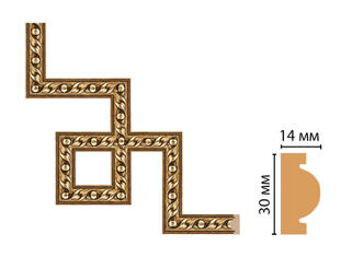 Декоративный угловой элемент Decomaster 157-3-43