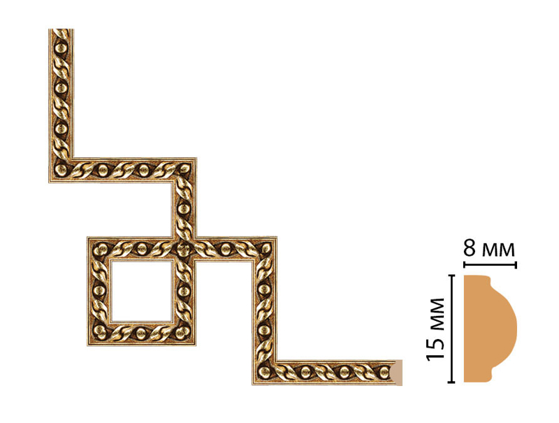 Декоративный угловой элемент Decomaster 130-3-43