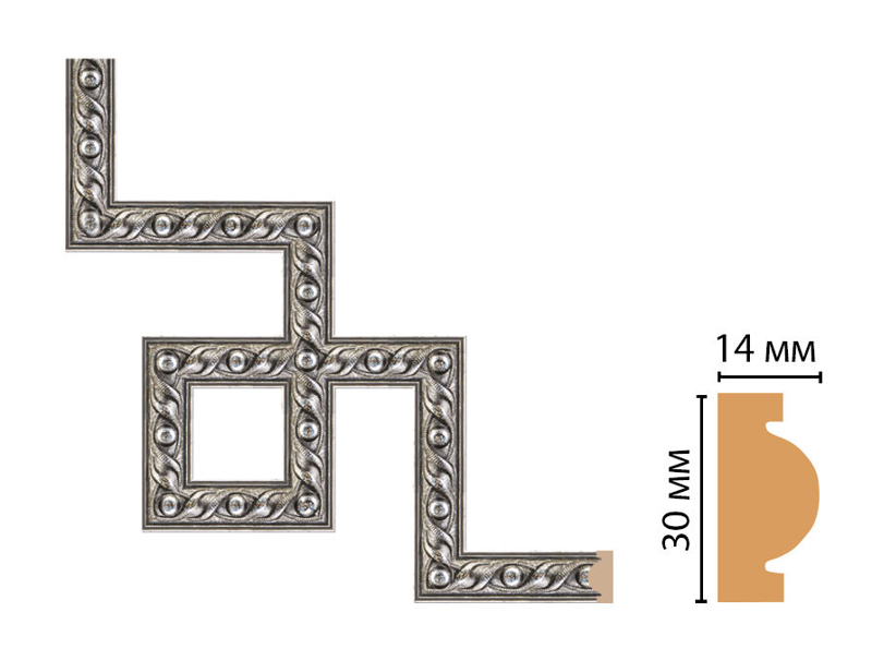 Декоративный угловой элемент Decomaster 157-3-44