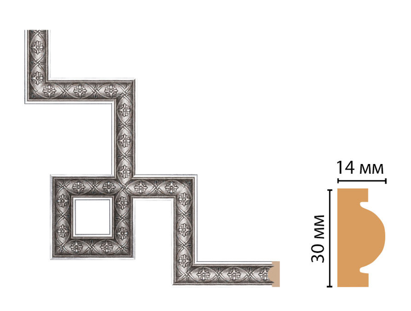 Декоративный угловой элемент Decomaster 157-3-55