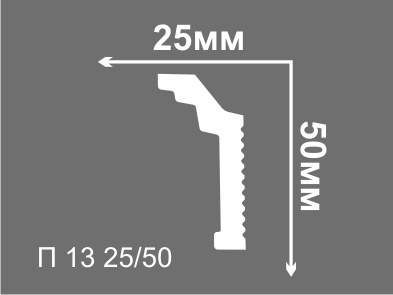 Плинтус потолочный Де-Багет П-13 25/50