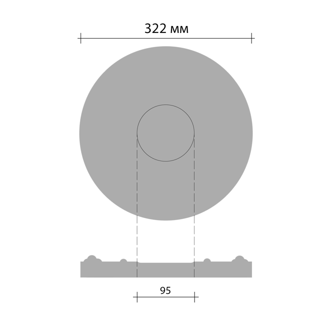 Розетка потолочная Decomaster 80203