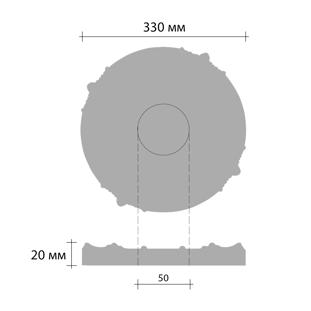 Розетка потолочная Decomaster 80214