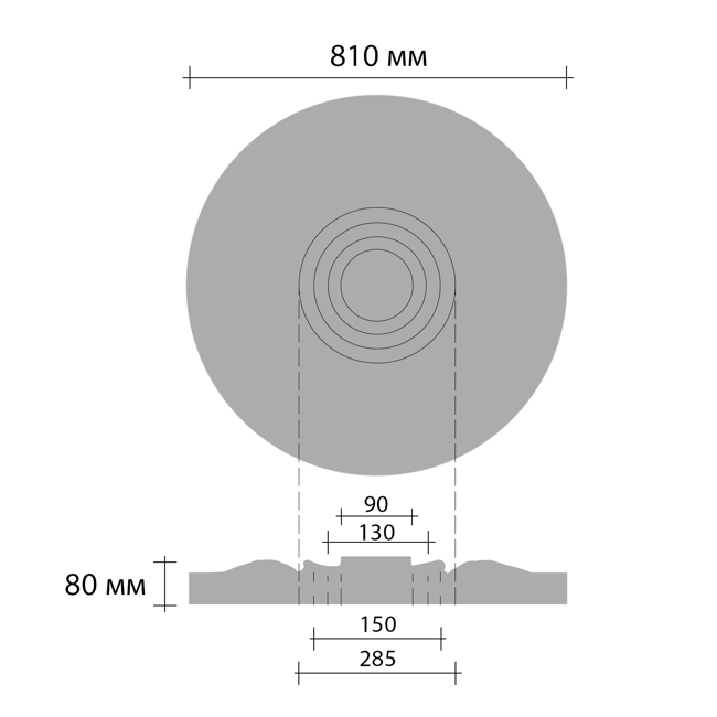 Розетка потолочная Decomaster 80216 Розетка потолочная Decomaster 80216
