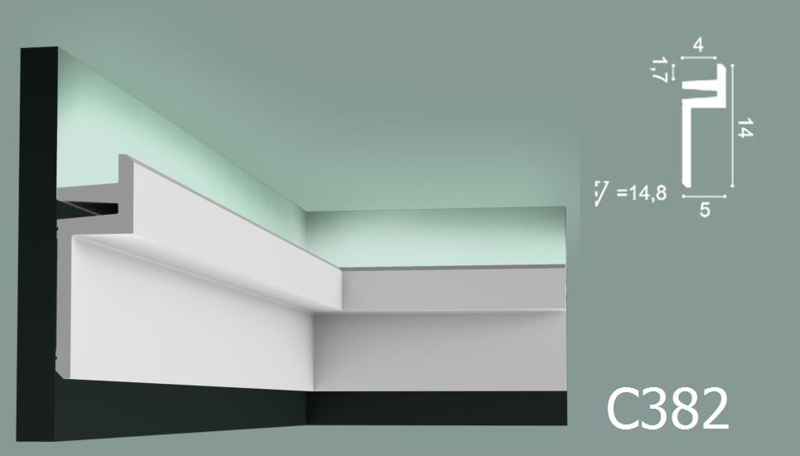 Карниз потолочный Orac Decor C382 L3 Linear Led Lighting
