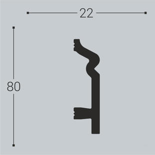 Плинтус напольный ударопрочный BelloDeco П-2 80/22