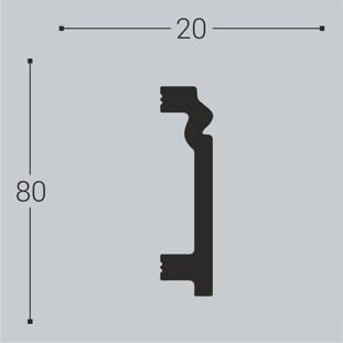 Плинтус напольный ударопрочный BelloDeco П-3 80/20