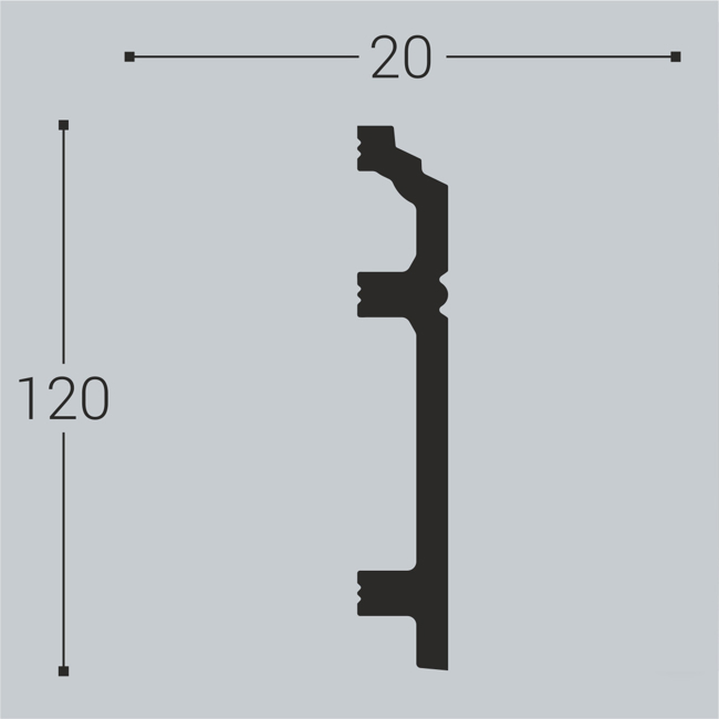 Плинтус напольный ударопрочный BelloDeco П-12 120/22