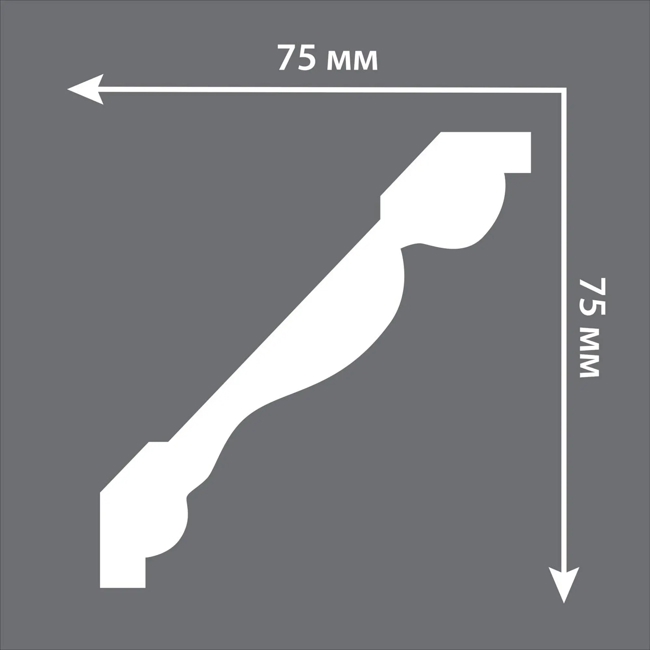 Плинтус потолочный Stenopol C7154