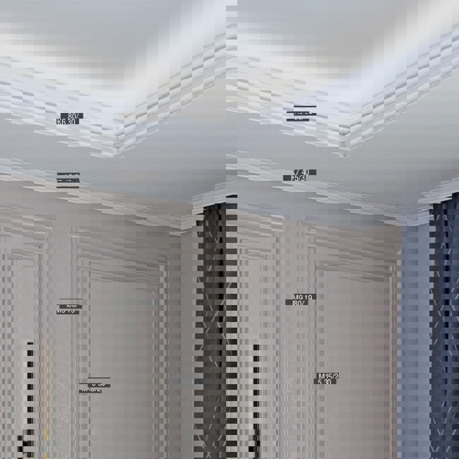 Плинтус потолочный BelloDeco К-6 80/30