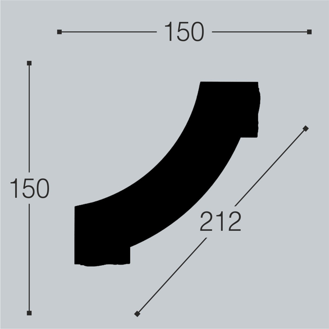 Угловой элемент для молдинга BelloDeco М-10-У1