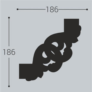 Угловой элемент для молдинга BelloDeco М-10-У2