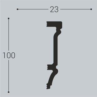 Наличник ударопрочный BelloDeco Н13 100/23