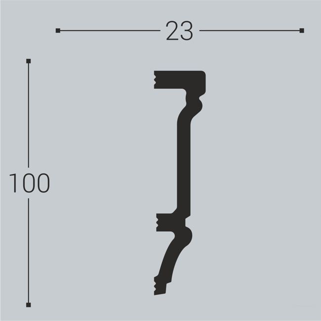 Наличник ударопрочный BelloDeco Н13 100/23