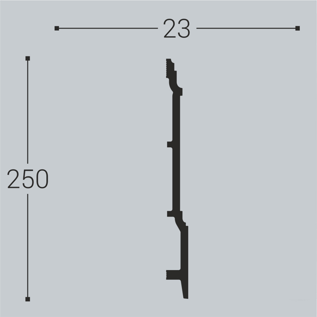 Плинтус напольный ударопрочный BelloDeco П-17 250/23