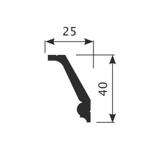 Плинтус потолочный ударопрочный Cosca KX023