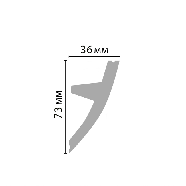 Плинтус потолочный под подсветку Decomaster D502