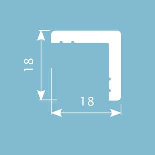 Молдинг угловой ударопрочный Cosca AX002