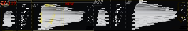 Плинтус потолочный Glanzepol GP-119