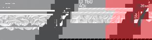 Плинтус потолочный Decor-Ek D145/60